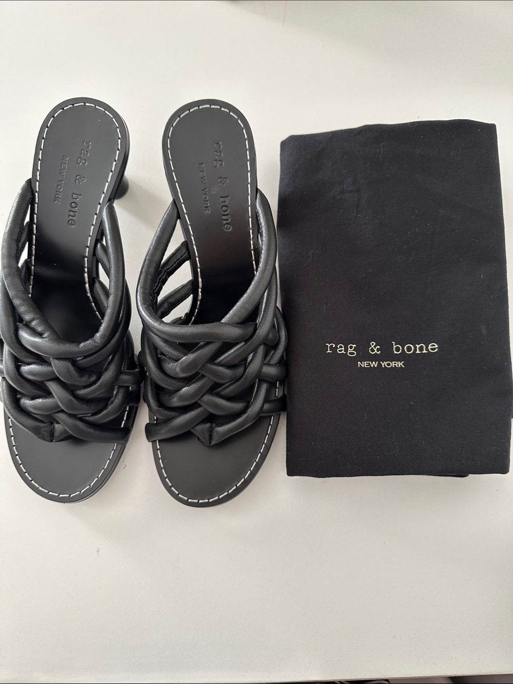 Brand New Rag & Bone Leather Infinity Sandals. Size 38.